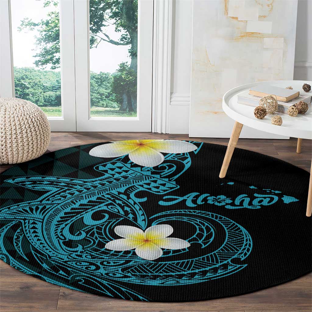Aloha Hammerhead Shark Round Carpet Calypso Hawaiian Kakau Tribal Tattoo LT9 - Polynesian Pride