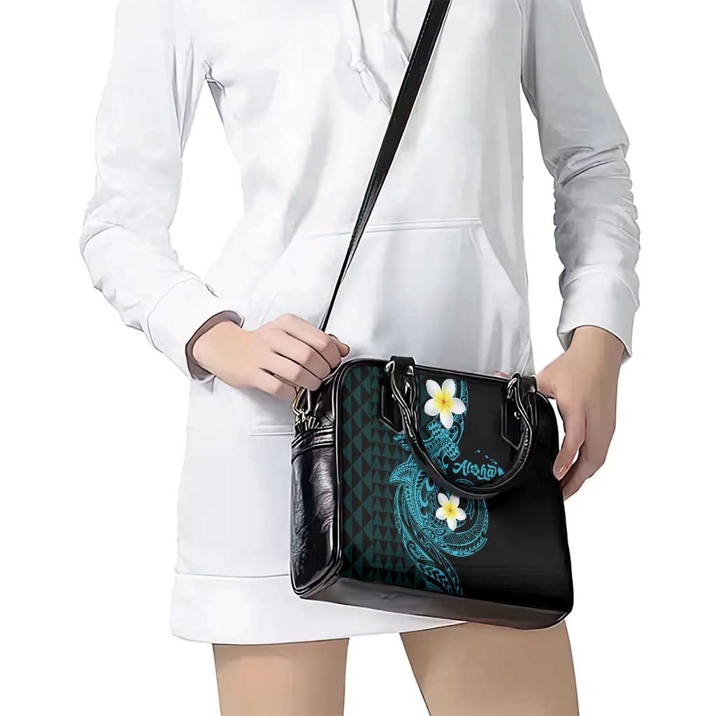 Aloha Hammerhead Shark Shoulder Handbag Calypso Hawaiian Kakau Tribal Tattoo