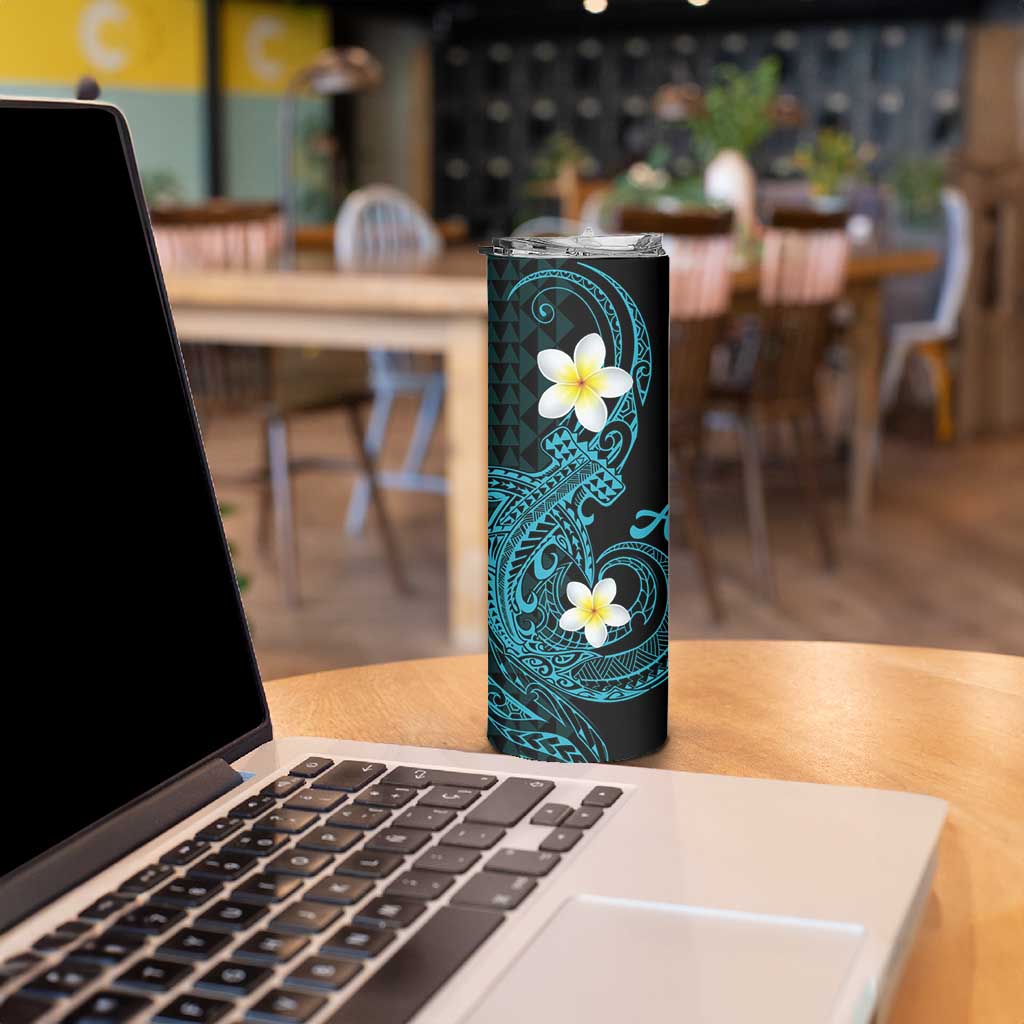 Aloha Hammerhead Shark Skinny Tumbler Calypso Hawaiian Kakau Tribal Tattoo LT9 - Polynesian Pride