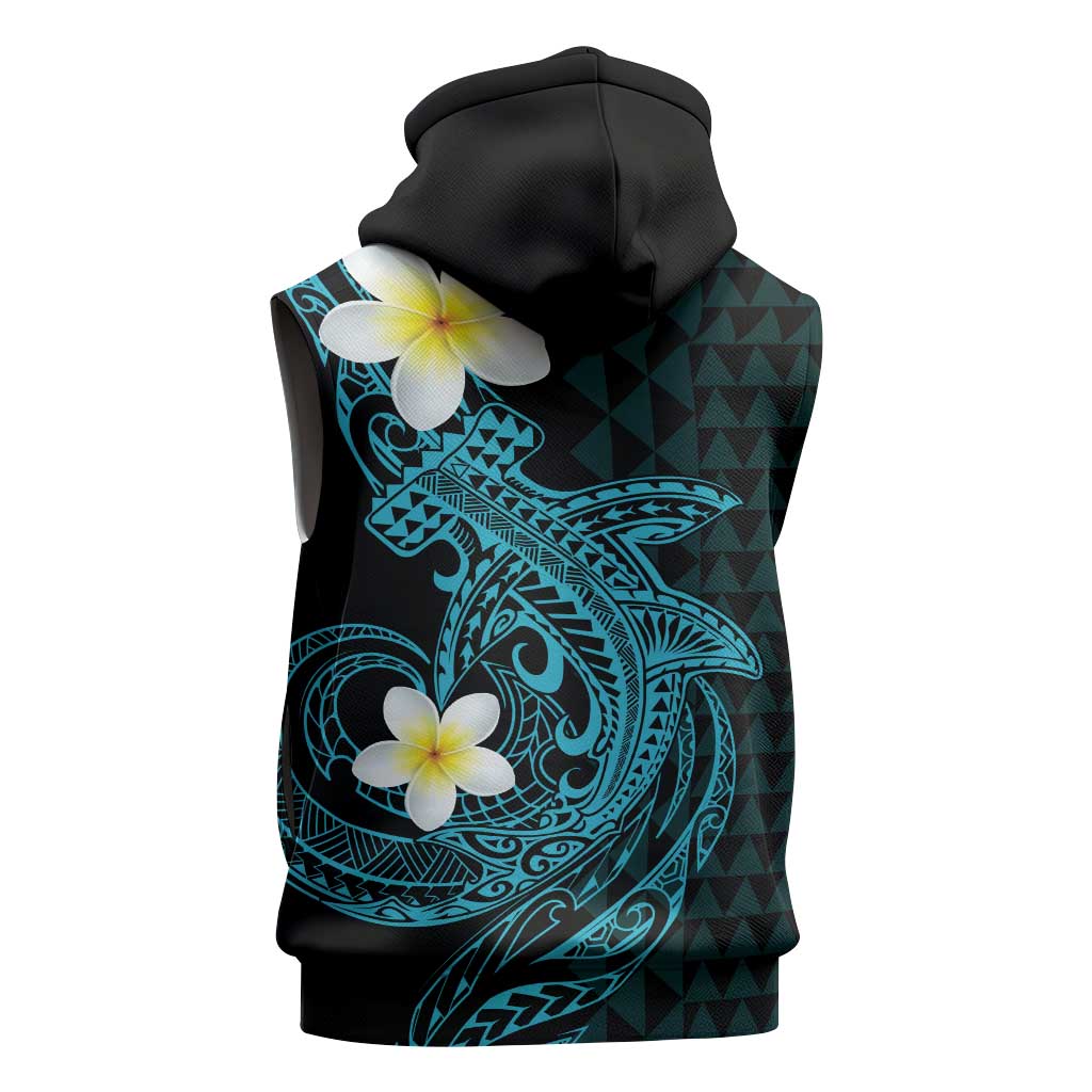 Aloha Hammerhead Shark Sleeveless Hoodie Calypso Hawaiian Kakau Tribal Tattoo LT9 - Polynesian Pride