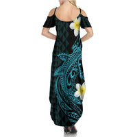 Aloha Hammerhead Shark Summer Maxi Dress Calypso Hawaiian Kakau Tribal Tattoo LT9 - Polynesian Pride
