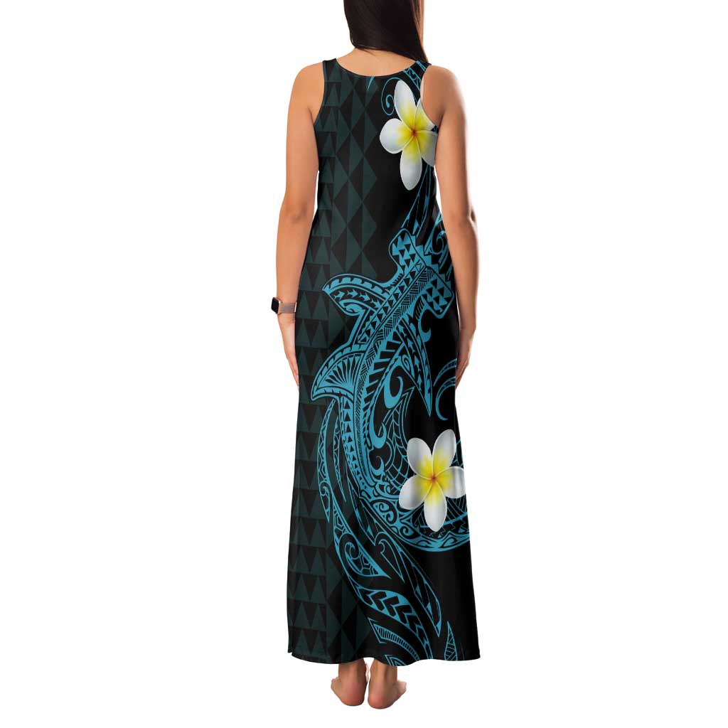 Aloha Hammerhead Shark Tank Maxi Dress Calypso Hawaiian Kakau Tribal Tattoo LT9 - Polynesian Pride