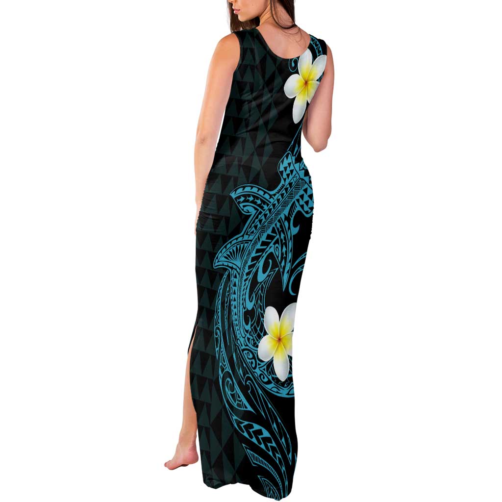 Aloha Hammerhead Shark Tank Maxi Dress Calypso Hawaiian Kakau Tribal Tattoo LT9 - Polynesian Pride