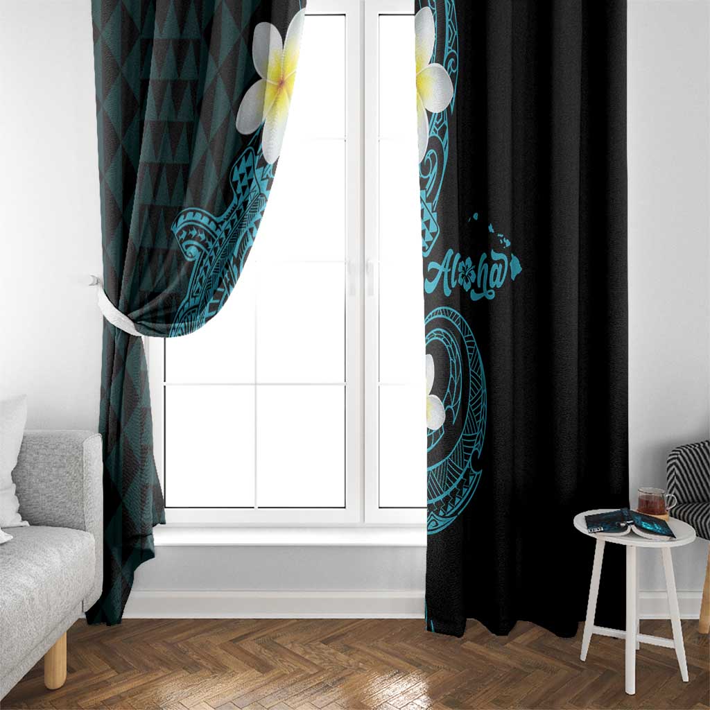 Aloha Hammerhead Shark Window Curtain Calypso Hawaiian Kakau Tribal Tattoo