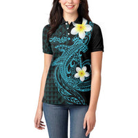 Aloha Hammerhead Shark Women Polo Shirt Calypso Hawaiian Kakau Tribal Tattoo LT9 - Polynesian Pride
