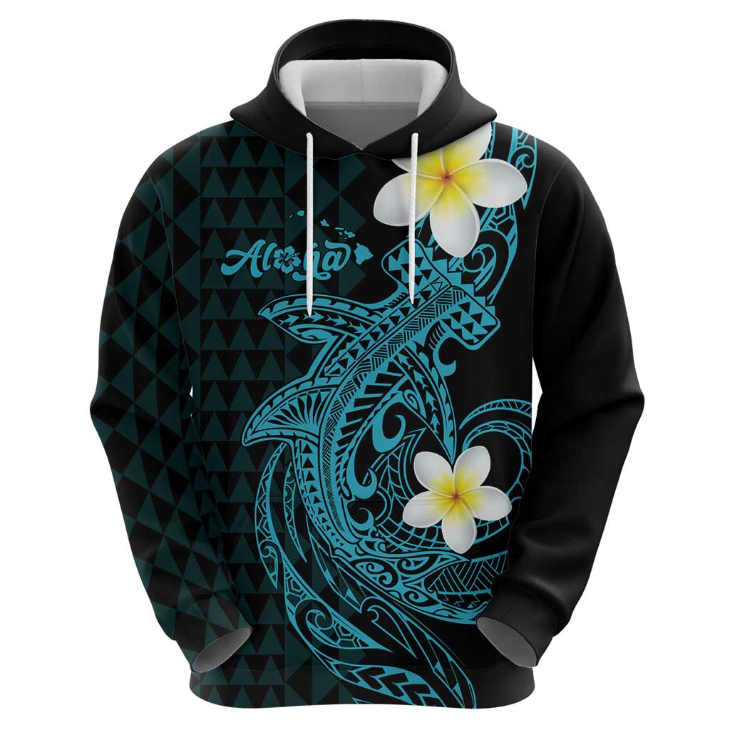 Aloha Hammerhead Shark Zip Hoodie Calypso Hawaiian Kakau Tribal Tattoo LT9 - Polynesian Pride