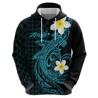 Aloha Hammerhead Shark Zip Hoodie Calypso Hawaiian Kakau Tribal Tattoo LT9 - Polynesian Pride