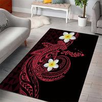 Aloha Hammerhead Shark Area Rug Feverish Pink Hawaiian Kakau Tribal Tattoo LT9 - Polynesian Pride