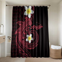 Aloha Hammerhead Shark Bathroom Set Feverish Pink Hawaiian Kakau Tribal Tattoo LT9 Shower Curtain Only Pink - Polynesian Pride