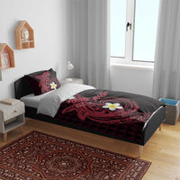 Aloha Hammerhead Shark Bedding Set Feverish Pink Hawaiian Kakau Tribal Tattoo