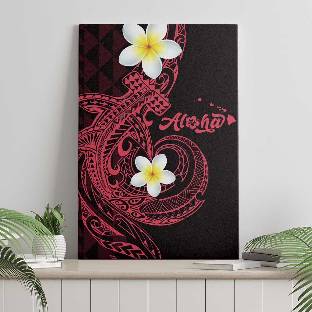 Aloha Hammerhead Shark Canvas Wall Art Feverish Pink Hawaiian Kakau Tribal Tattoo LT9 - Polynesian Pride