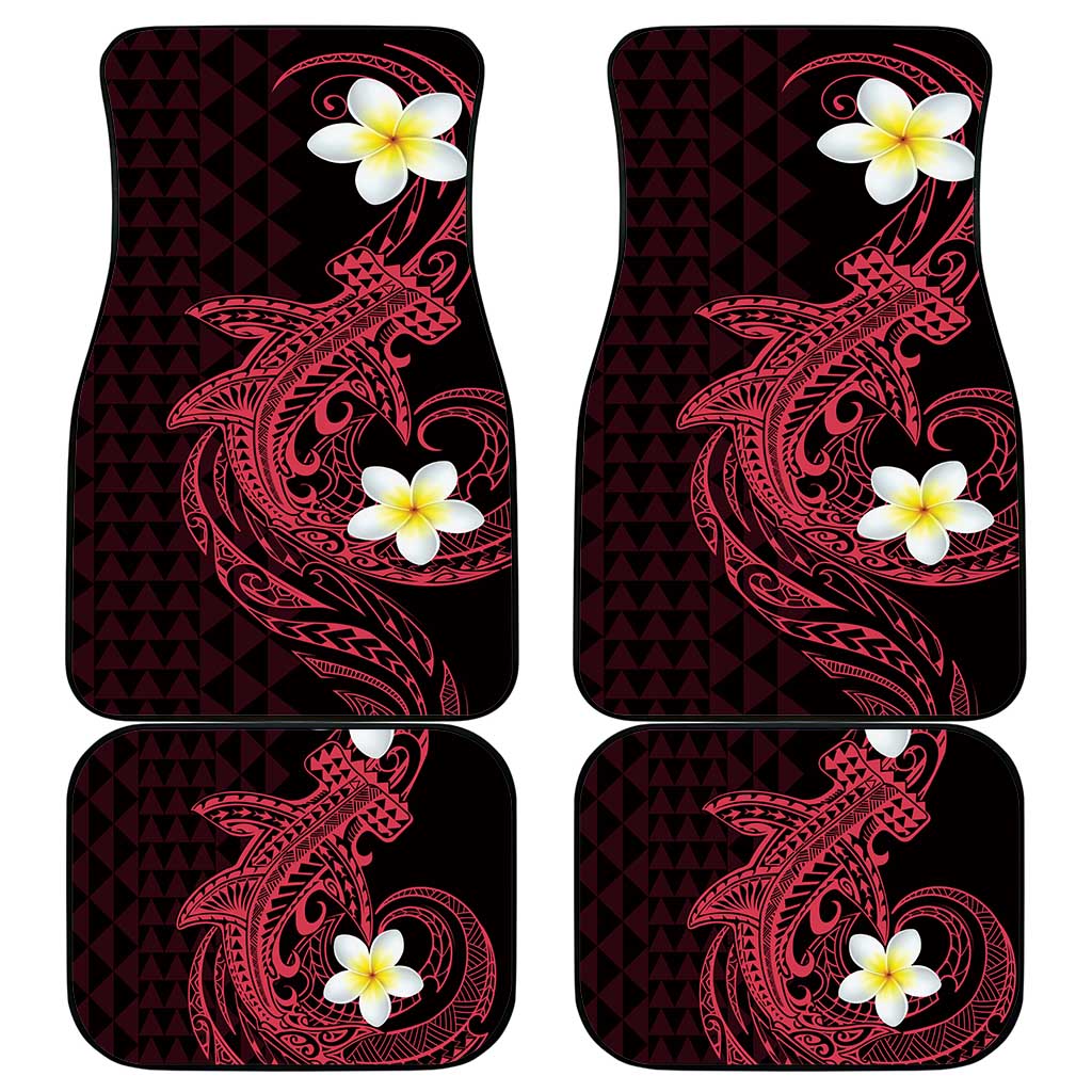 Aloha Hammerhead Shark Car Mats Feverish Pink Hawaiian Kakau Tribal Tattoo LT9 - Polynesian Pride