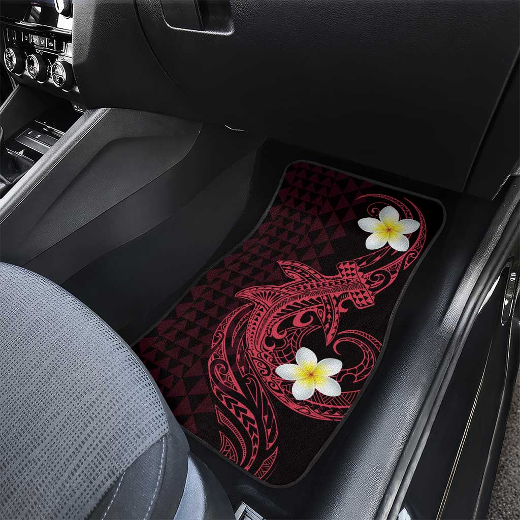 Aloha Hammerhead Shark Car Mats Feverish Pink Hawaiian Kakau Tribal Tattoo LT9 - Polynesian Pride