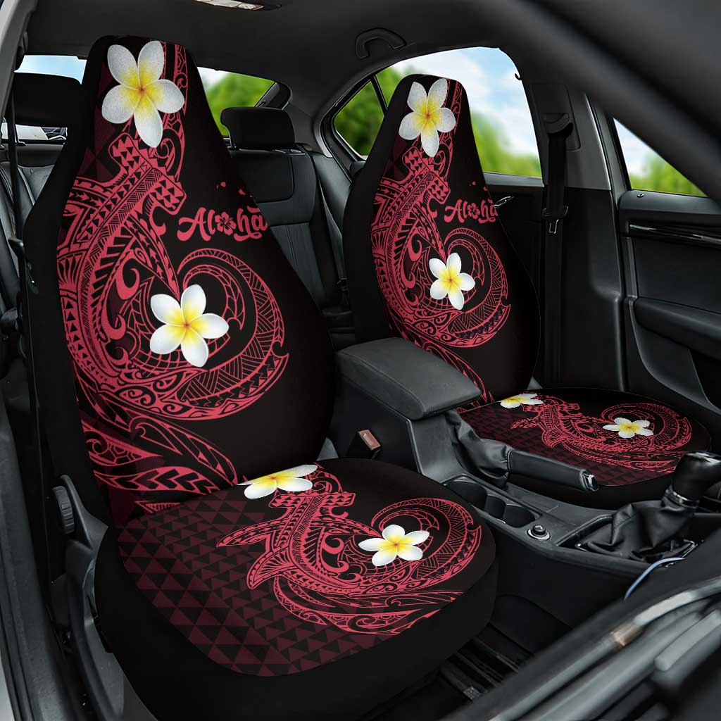 Aloha Hammerhead Shark Car Seat Cover Feverish Pink Hawaiian Kakau Tribal Tattoo LT9 One Size Pink - Polynesian Pride