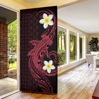 Aloha Hammerhead Shark Door Cover Feverish Pink Hawaiian Kakau Tribal Tattoo LT9 - Polynesian Pride