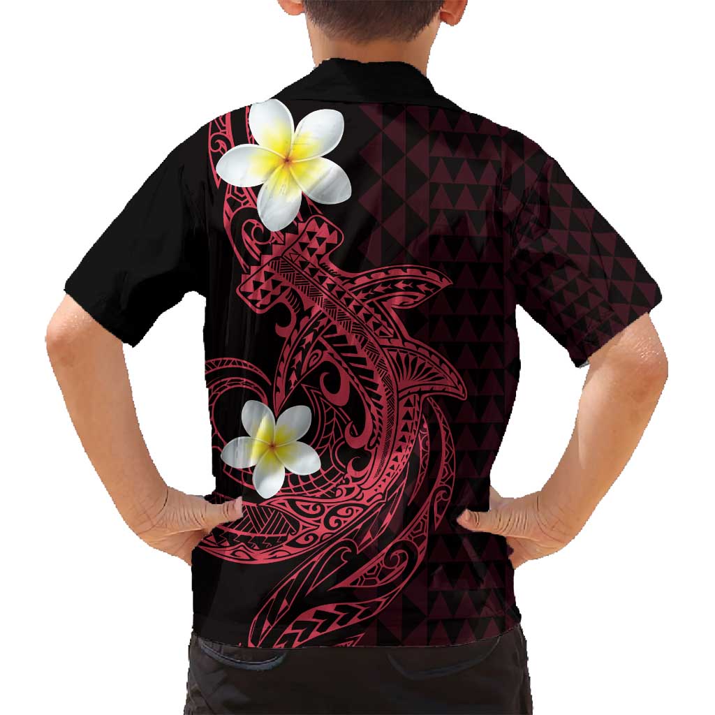 Aloha Hammerhead Shark Family Matching Summer Maxi Dress and Hawaiian Shirt Feverish Pink Hawaiian Kakau Tribal Tattoo LT9 - Polynesian Pride