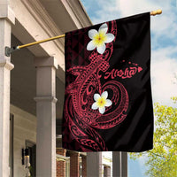 Aloha Hammerhead Shark Garden Flag Feverish Pink Hawaiian Kakau Tribal Tattoo LT9 House Flag Pink - Polynesian Pride