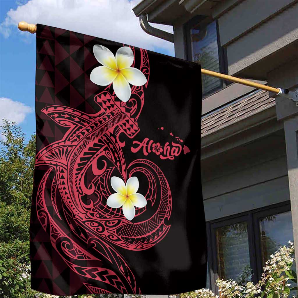 Aloha Hammerhead Shark Garden Flag Feverish Pink Hawaiian Kakau Tribal Tattoo LT9 - Polynesian Pride