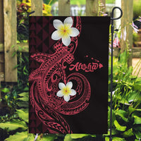 Aloha Hammerhead Shark Garden Flag Feverish Pink Hawaiian Kakau Tribal Tattoo LT9 Garden Flag Pink - Polynesian Pride
