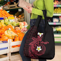 Aloha Hammerhead Shark Grocery Bag Feverish Pink Hawaiian Kakau Tribal Tattoo LT9 - Polynesian Pride