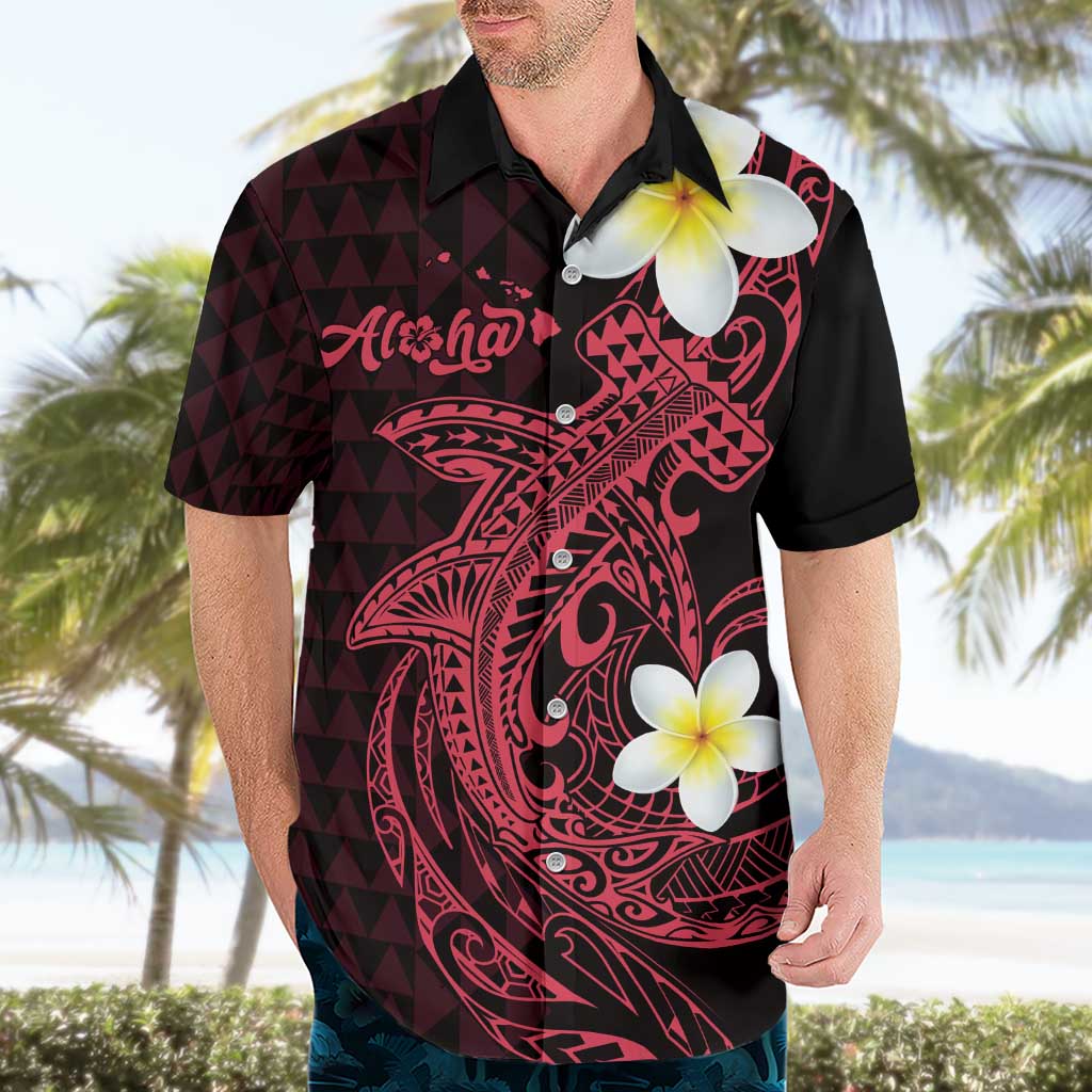 Aloha Hammerhead Shark Hawaiian Shirt Feverish Pink Hawaiian Kakau Tribal Tattoo LT9 - Polynesian Pride