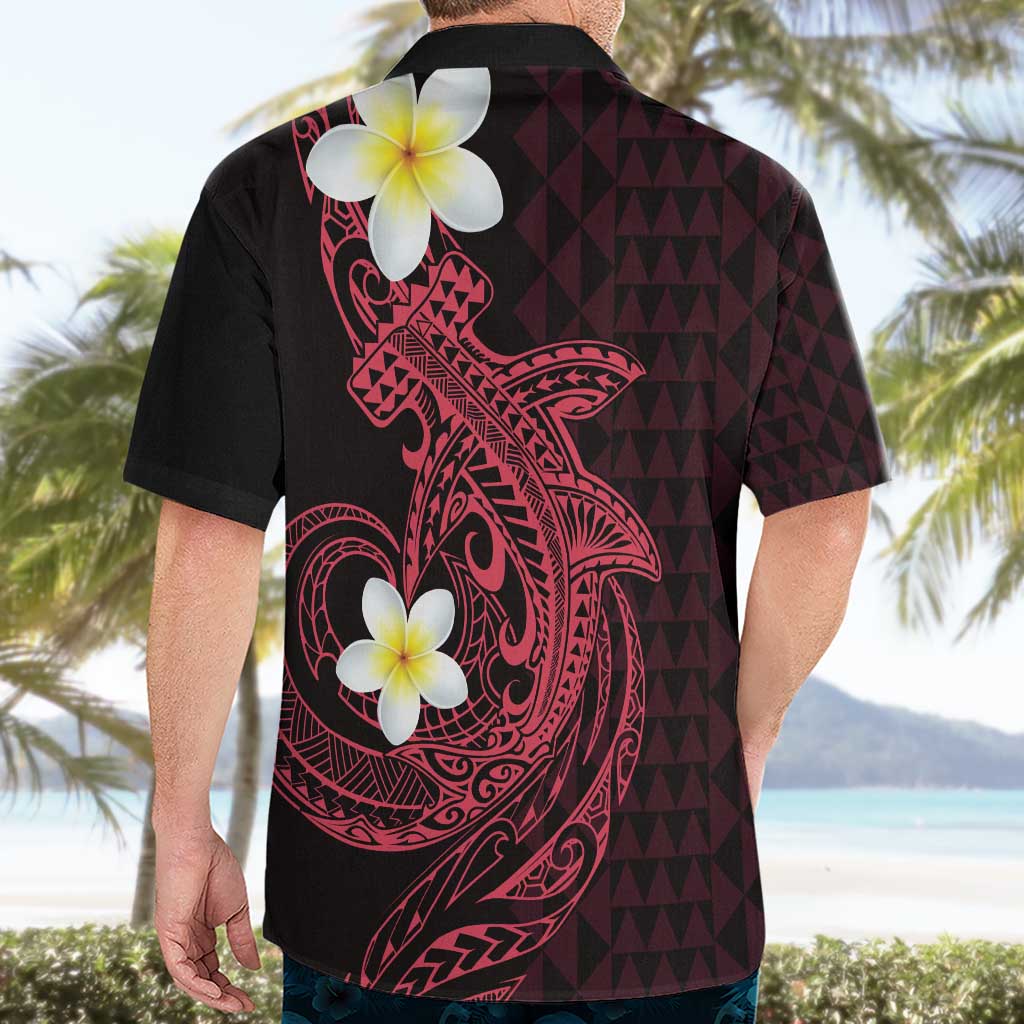 Aloha Hammerhead Shark Hawaiian Shirt Feverish Pink Hawaiian Kakau Tribal Tattoo LT9 - Polynesian Pride