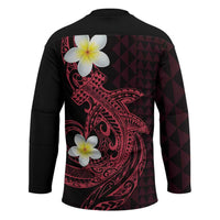 Aloha Hammerhead Shark Hockey Jersey Feverish Pink Hawaiian Kakau Tribal Tattoo LT9 - Polynesian Pride