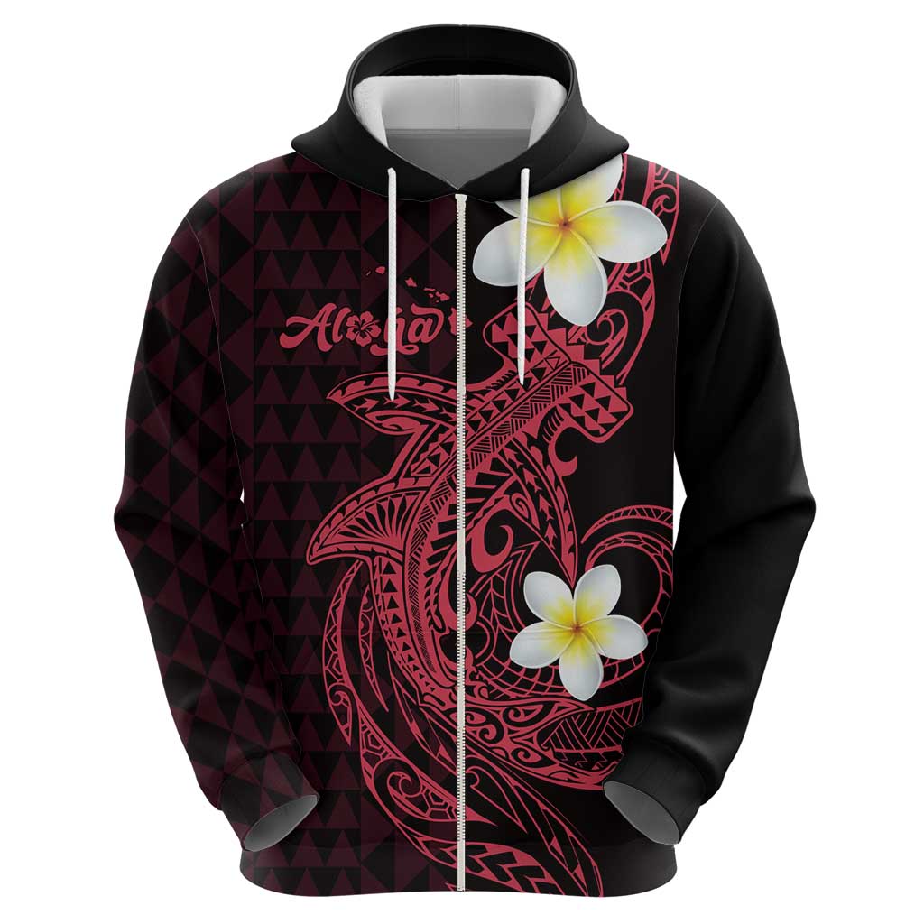 Aloha Hammerhead Shark Hoodie Feverish Pink Hawaiian Kakau Tribal Tattoo LT9 - Polynesian Pride