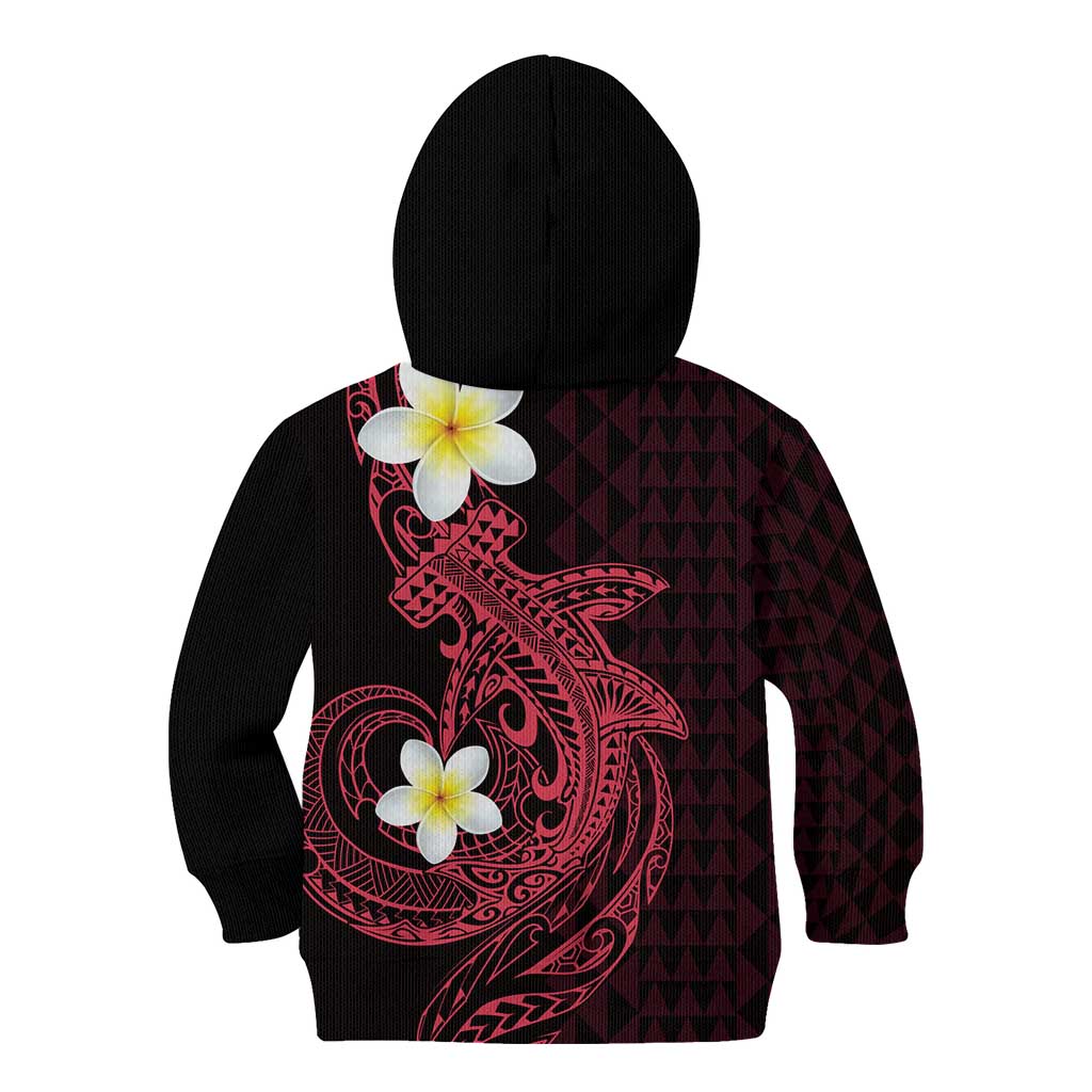 Aloha Hammerhead Shark Kid Hoodie Feverish Pink Hawaiian Kakau Tribal Tattoo LT9 - Polynesian Pride