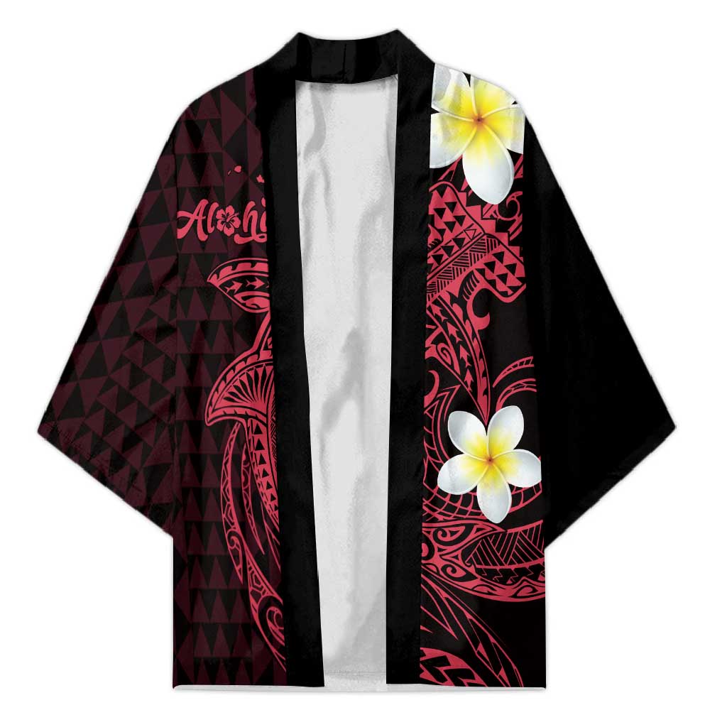Aloha Hammerhead Shark Kimono Feverish Pink Hawaiian Kakau Tribal Tattoo LT9 Unisex Pink - Polynesian Pride