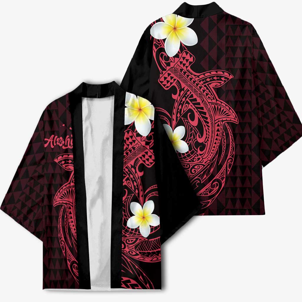 Aloha Hammerhead Shark Kimono Feverish Pink Hawaiian Kakau Tribal Tattoo LT9 - Polynesian Pride