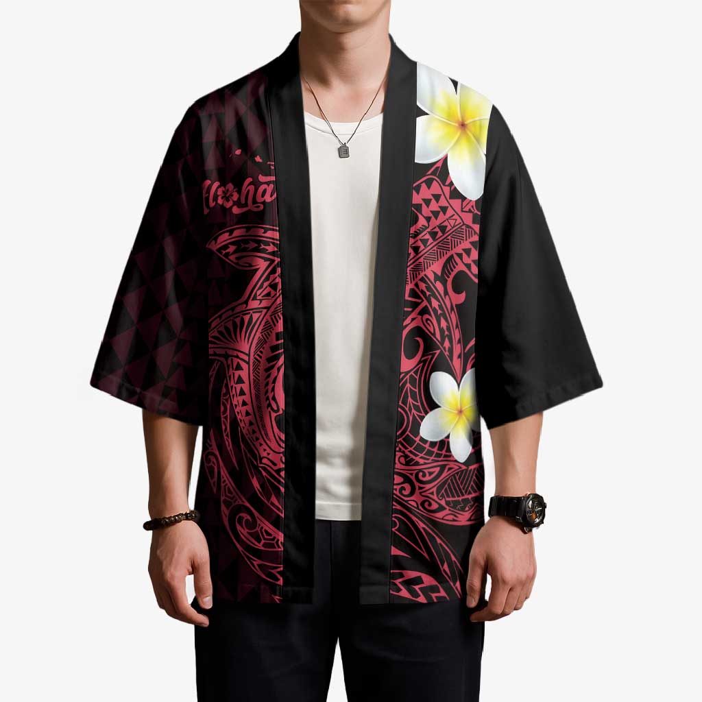 Aloha Hammerhead Shark Kimono Feverish Pink Hawaiian Kakau Tribal Tattoo LT9 - Polynesian Pride