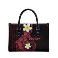 Aloha Hammerhead Shark Leather Bag Feverish Pink Hawaiian Kakau Tribal Tattoo LT9 - Polynesian Pride