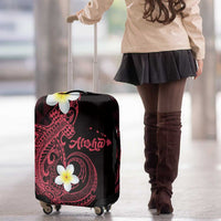 Aloha Hammerhead Shark Luggage Cover Feverish Pink Hawaiian Kakau Tribal Tattoo LT9 - Polynesian Pride