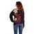 Aloha Hammerhead Shark Off Shoulder Sweater Feverish Pink Hawaiian Kakau Tribal Tattoo