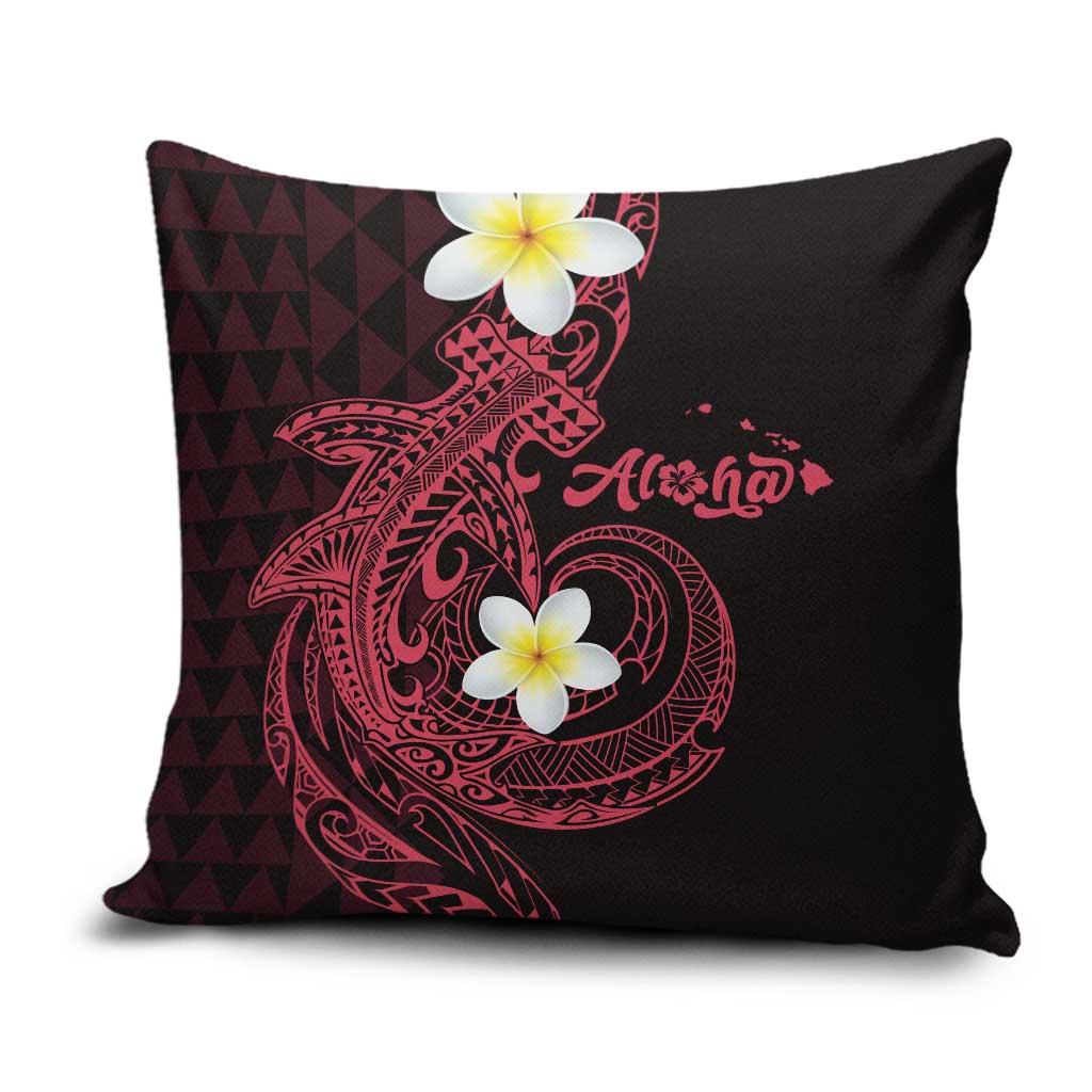 Aloha Hammerhead Shark Pillow Cover Feverish Pink Hawaiian Kakau Tribal Tattoo LT9 Pink - Polynesian Pride