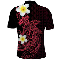 Aloha Hammerhead Shark Polo Shirt Feverish Pink Hawaiian Kakau Tribal Tattoo LT9 - Polynesian Pride