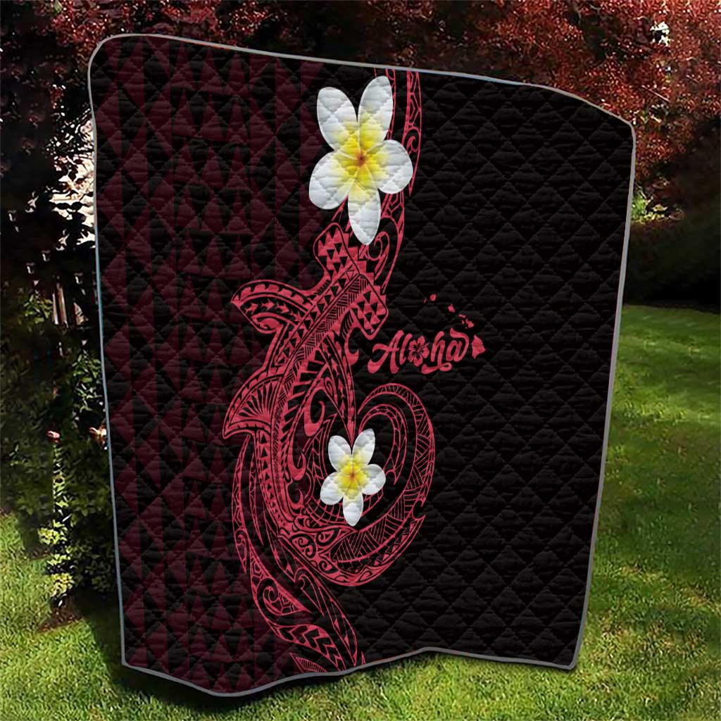 Aloha Hammerhead Shark Quilt Feverish Pink Hawaiian Kakau Tribal Tattoo LT9 - Polynesian Pride