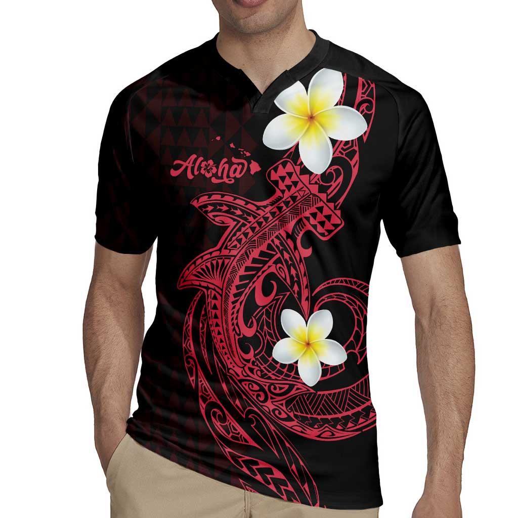 Aloha Hammerhead Shark Rugby Jersey Feverish Pink Hawaiian Kakau Tribal Tattoo LT9 - Polynesian Pride