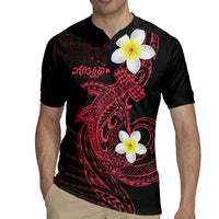 Aloha Hammerhead Shark Rugby Jersey Feverish Pink Hawaiian Kakau Tribal Tattoo LT9 - Polynesian Pride