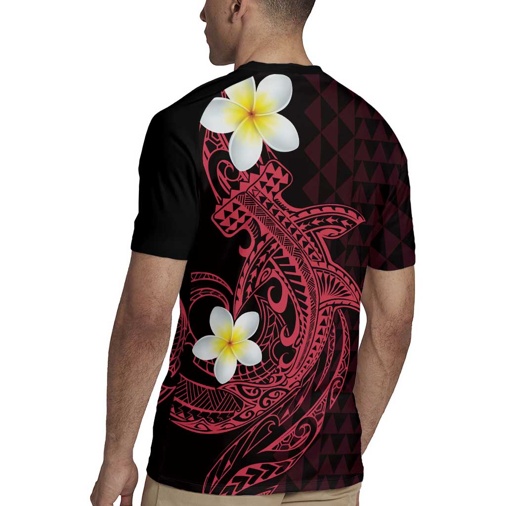 Aloha Hammerhead Shark Rugby Jersey Feverish Pink Hawaiian Kakau Tribal Tattoo LT9 - Polynesian Pride