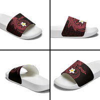 Aloha Hammerhead Shark Slide Sandals Feverish Pink Hawaiian Kakau Tribal Tattoo LT9 - Polynesian Pride