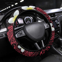 Aloha Hammerhead Shark Steering Wheel Cover Feverish Pink Hawaiian Kakau Tribal Tattoo LT9 Universal Fit Pink - Polynesian Pride