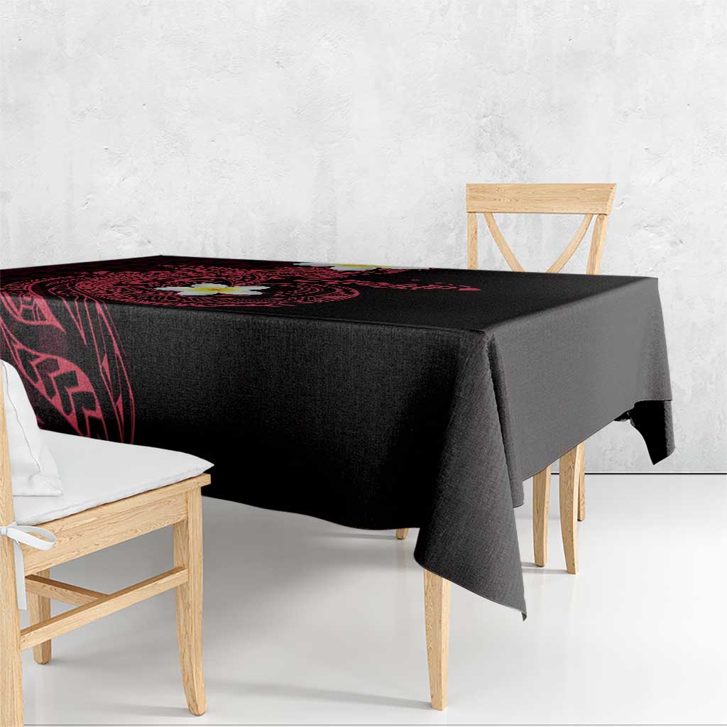 Aloha Hammerhead Shark Tablecloth Feverish Pink Hawaiian Kakau Tribal Tattoo