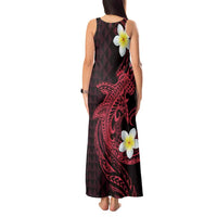 Aloha Hammerhead Shark Tank Maxi Dress Feverish Pink Hawaiian Kakau Tribal Tattoo LT9 - Polynesian Pride