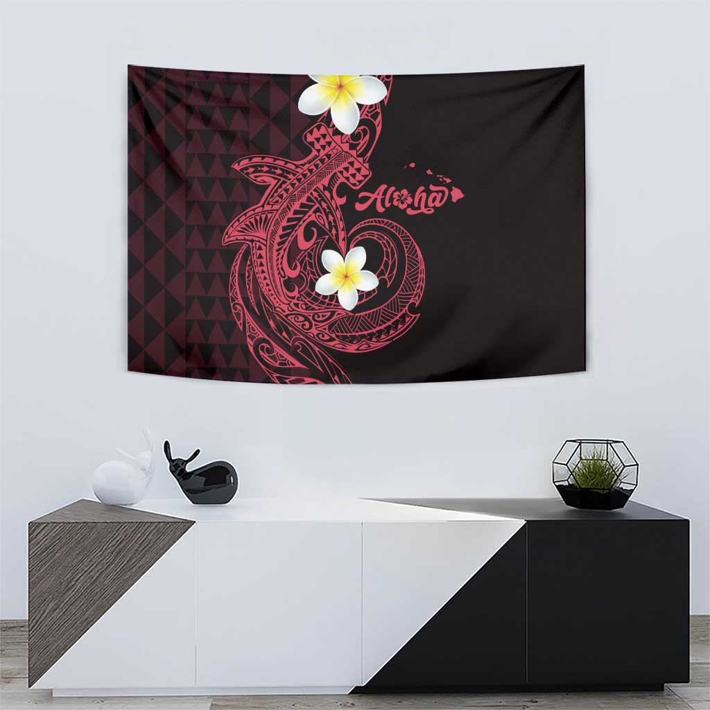 Aloha Hammerhead Shark Tapestry Feverish Pink Hawaiian Kakau Tribal Tattoo LT9 - Polynesian Pride