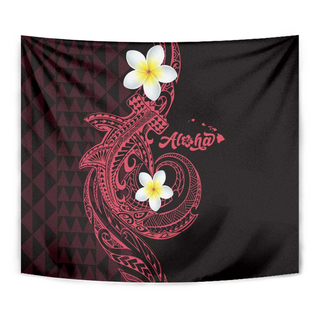 Aloha Hammerhead Shark Tapestry Feverish Pink Hawaiian Kakau Tribal Tattoo LT9 - Polynesian Pride