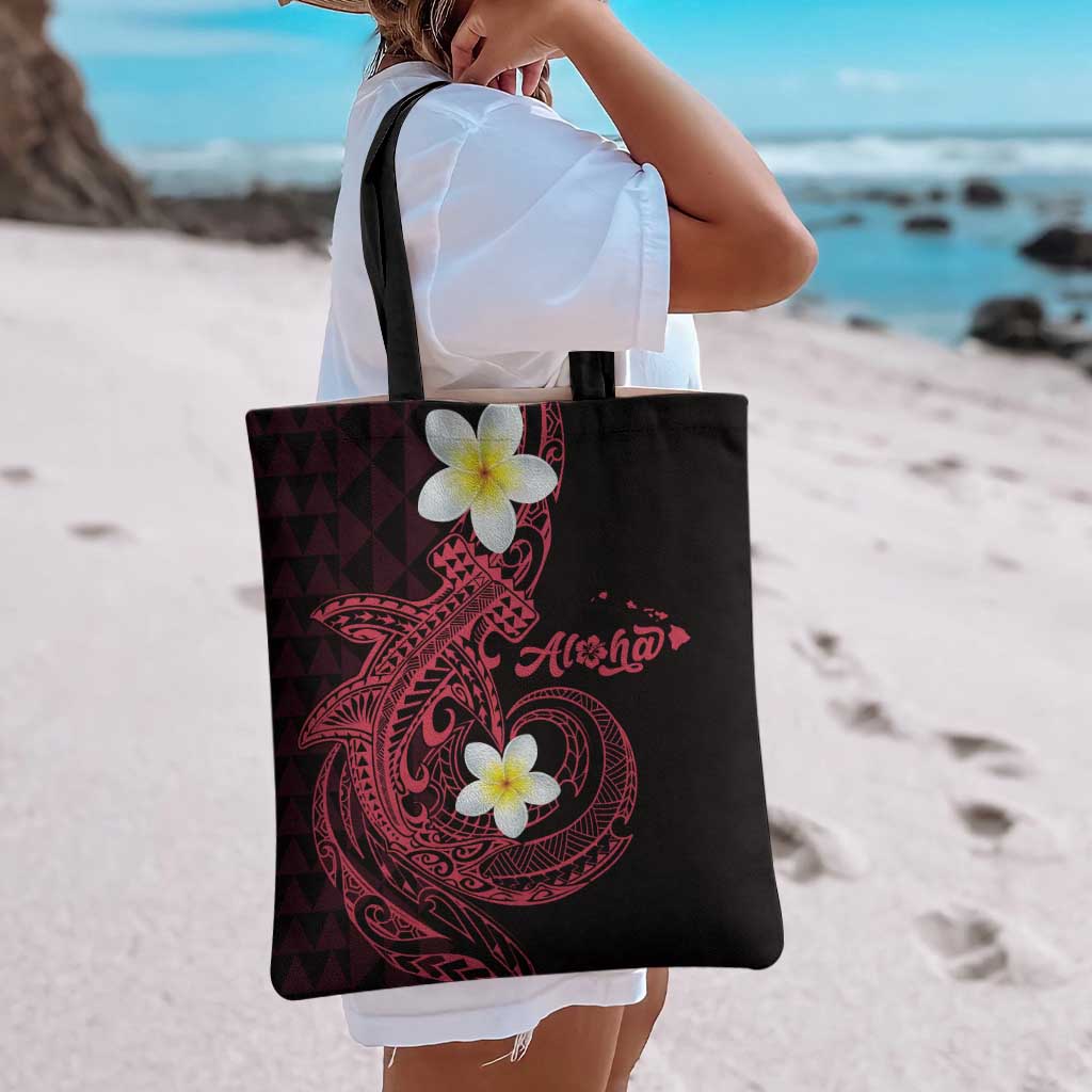 Aloha Hammerhead Shark Tote Bag Feverish Pink Hawaiian Kakau Tribal Tattoo LT9 - Polynesian Pride