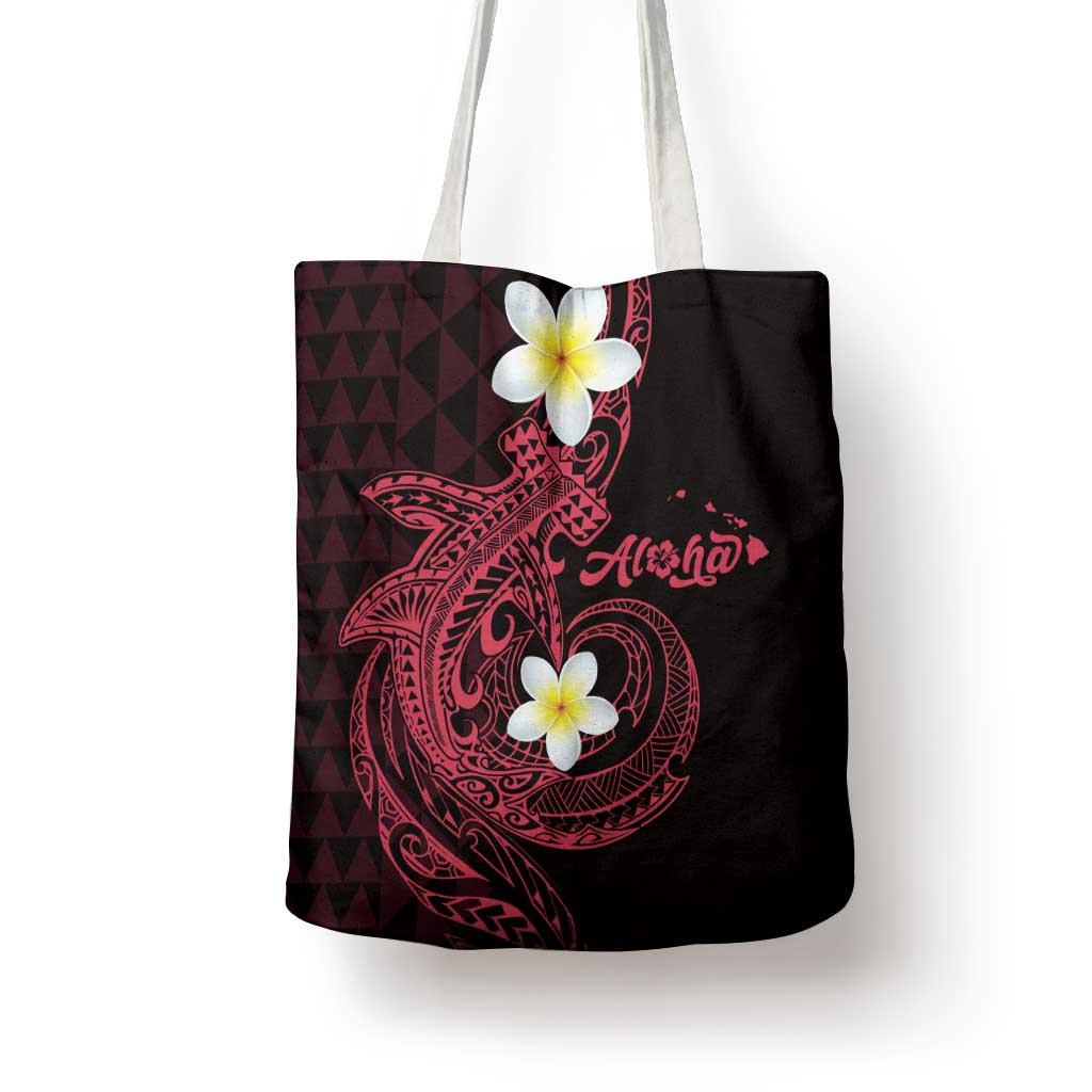 Aloha Hammerhead Shark Tote Bag Feverish Pink Hawaiian Kakau Tribal Tattoo LT9 - Polynesian Pride