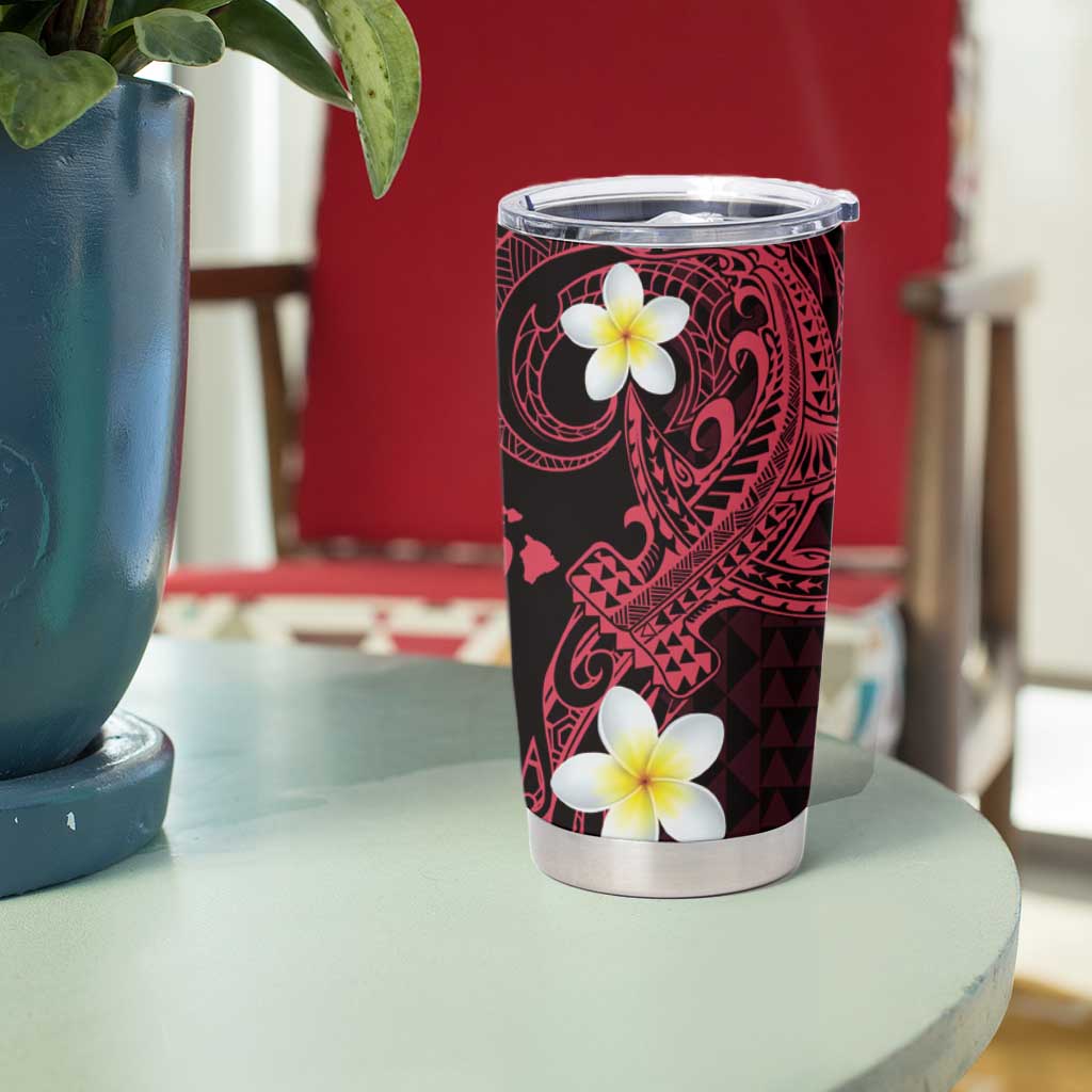 Aloha Hammerhead Shark Tumbler Cup Feverish Pink Hawaiian Kakau Tribal Tattoo LT9 - Polynesian Pride